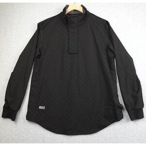 BYLT Elite Fairway Pullover Mens M Black 1/4 Zip Snap Long Sleeve Pullover Golf